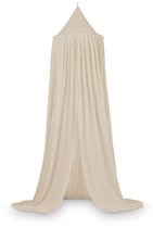 Ciel de lit beige Jollein, 245 cm, en coton et polyester.