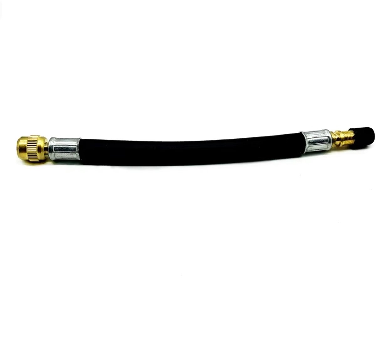 Jumalu Flexibele Ventielverlenger 17 cm – Rubber Ventielverlenging voor Auto, Camper, Caravan, Trailer en Vrachtwagen – Messing Ventiel verleng slang