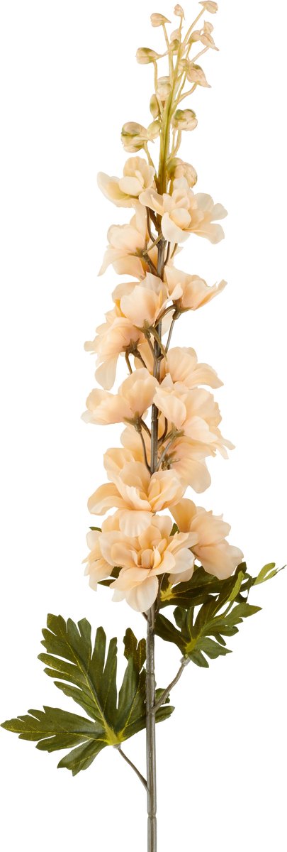 Easyplants | Kunstbloem Delphinium 79 cm creme/bruin | Zijde | Nepbloemen | bruin | Onderhoudsvrij | Kant-en-klaar