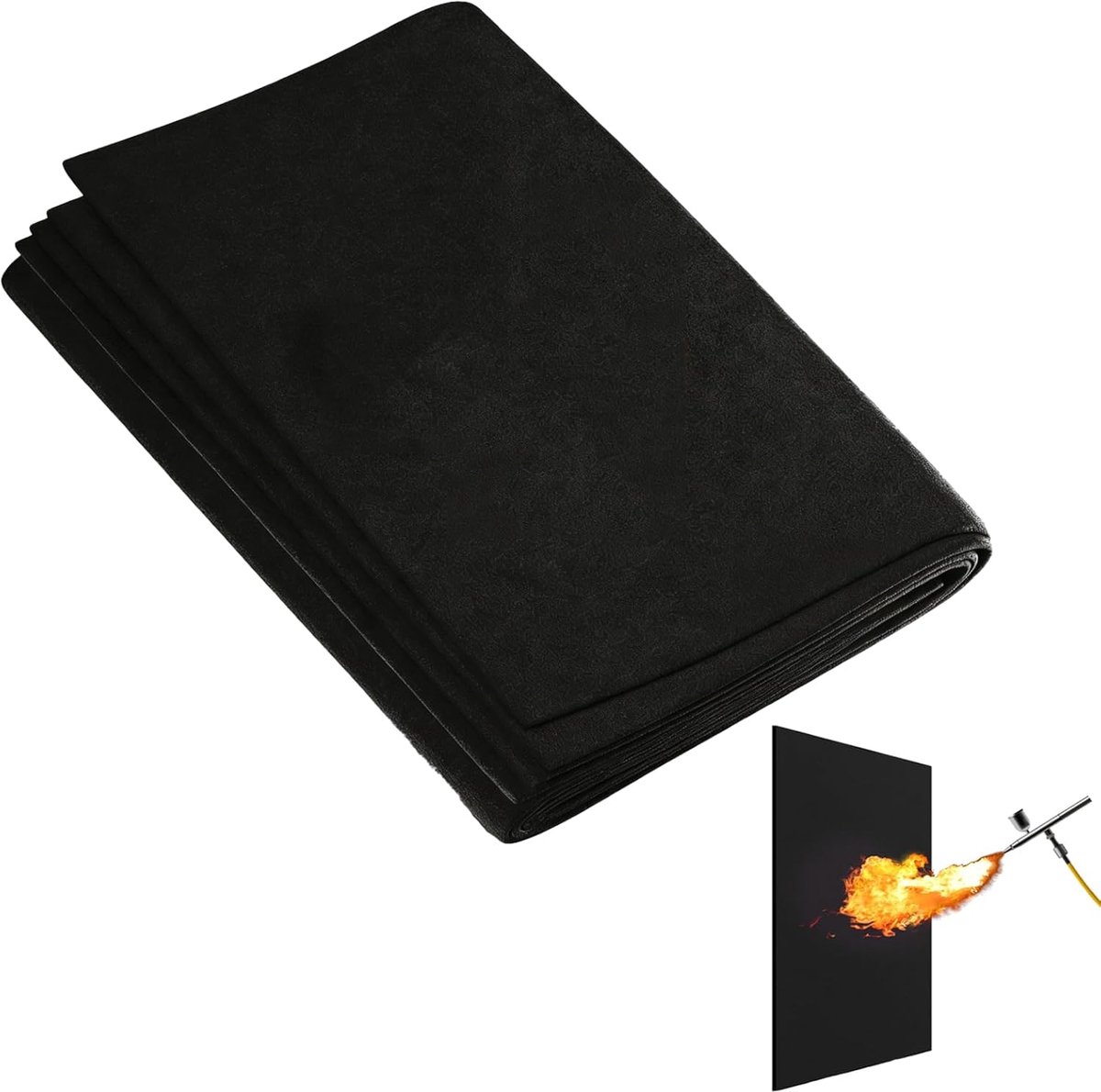 brandvertragende lasdeken 1000°C hittebestendig koolstofvezel 70x30 cm vuurvaste mat isolatie voor lassen, HVAC en BBQ - ShopVlot