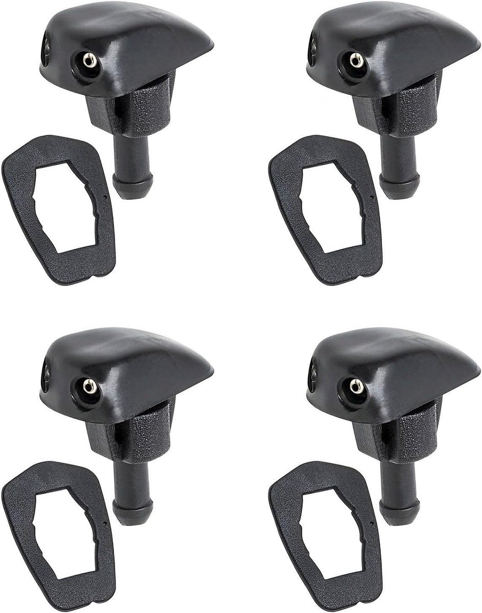 Set van 4 Voorruitwissers met Waterstraal Nozzle, Universele Auto Voorruitreiniger, Plastic Spray Nozzle voor Auto