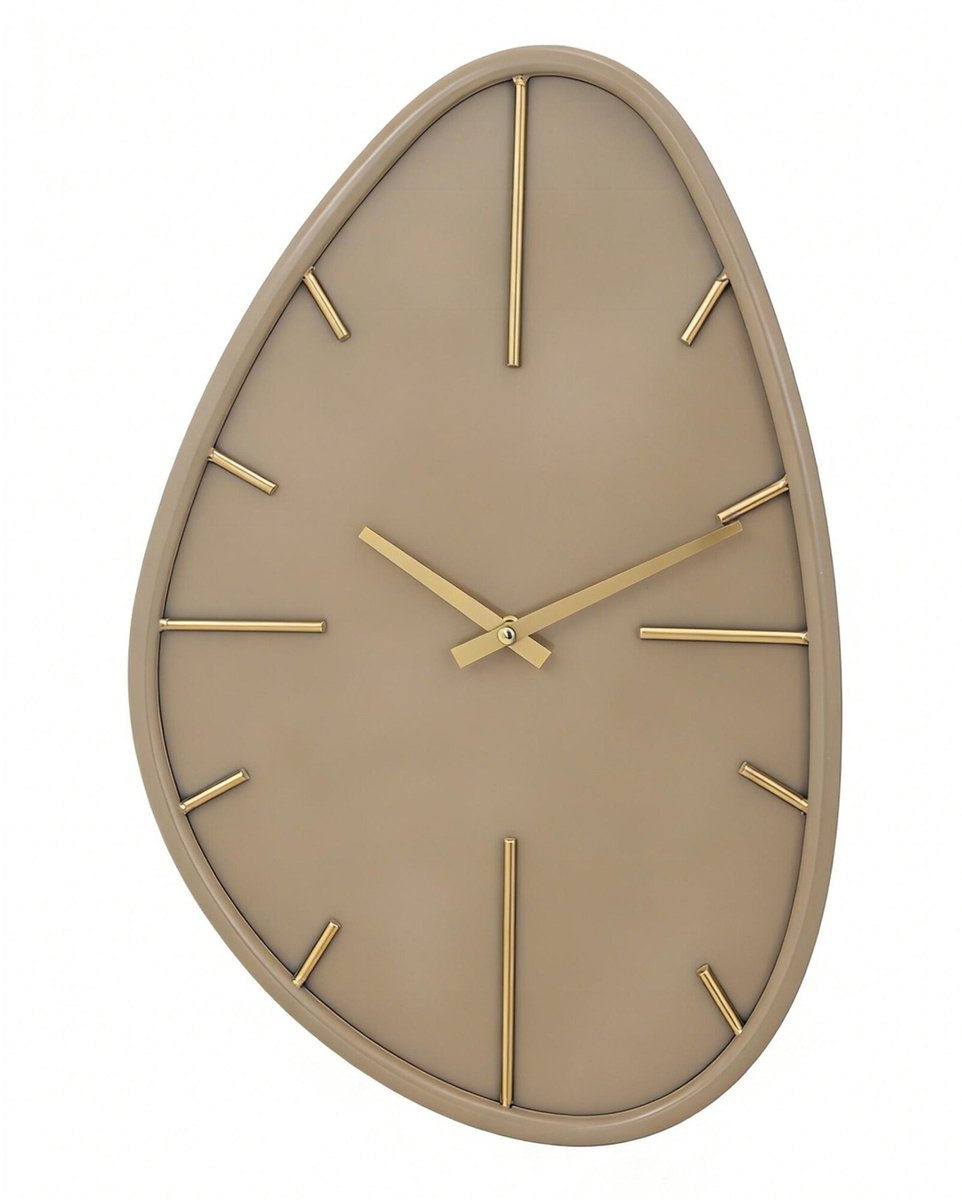 Wandklok Evia organisch beige