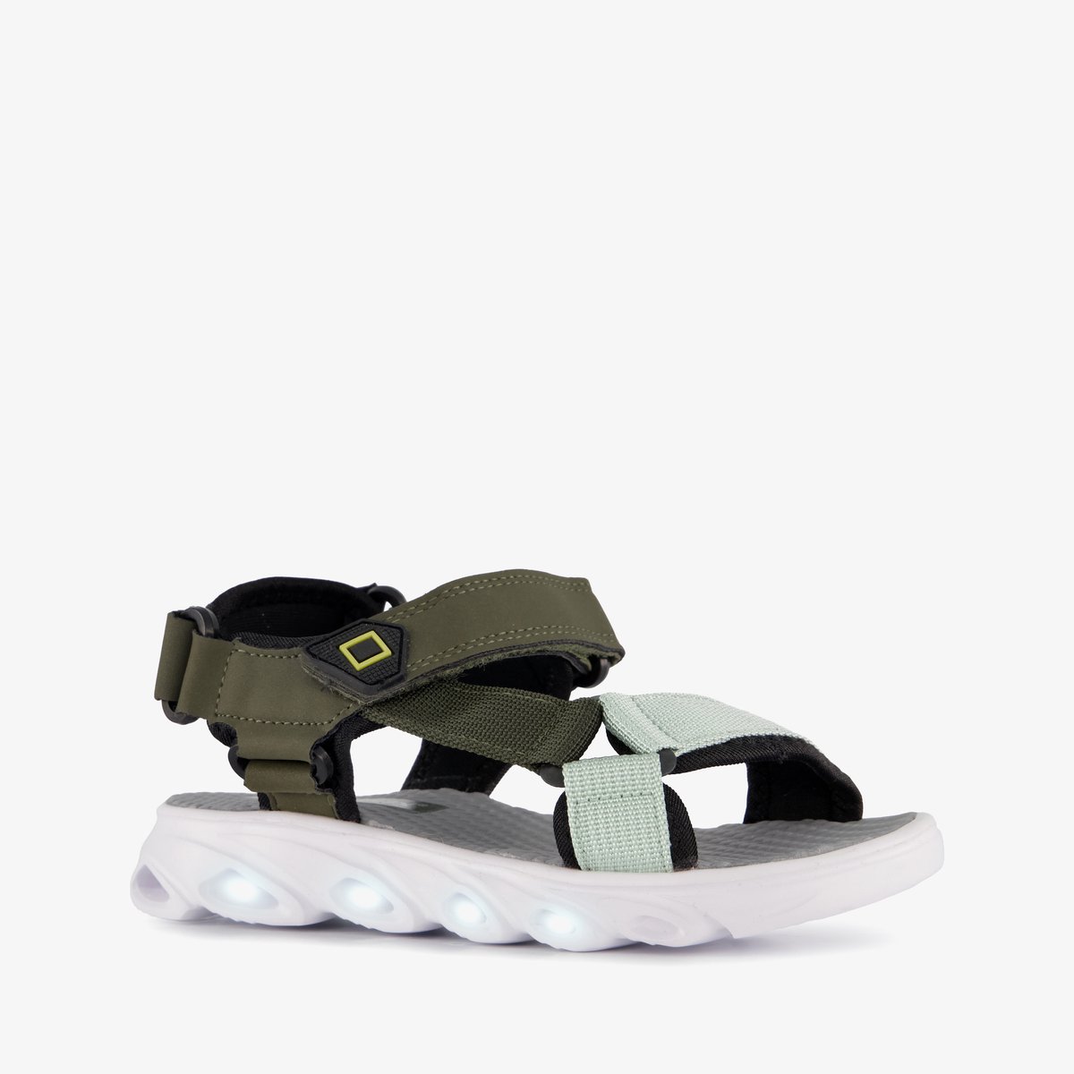 Box sandalen jongens met lampjes Groen