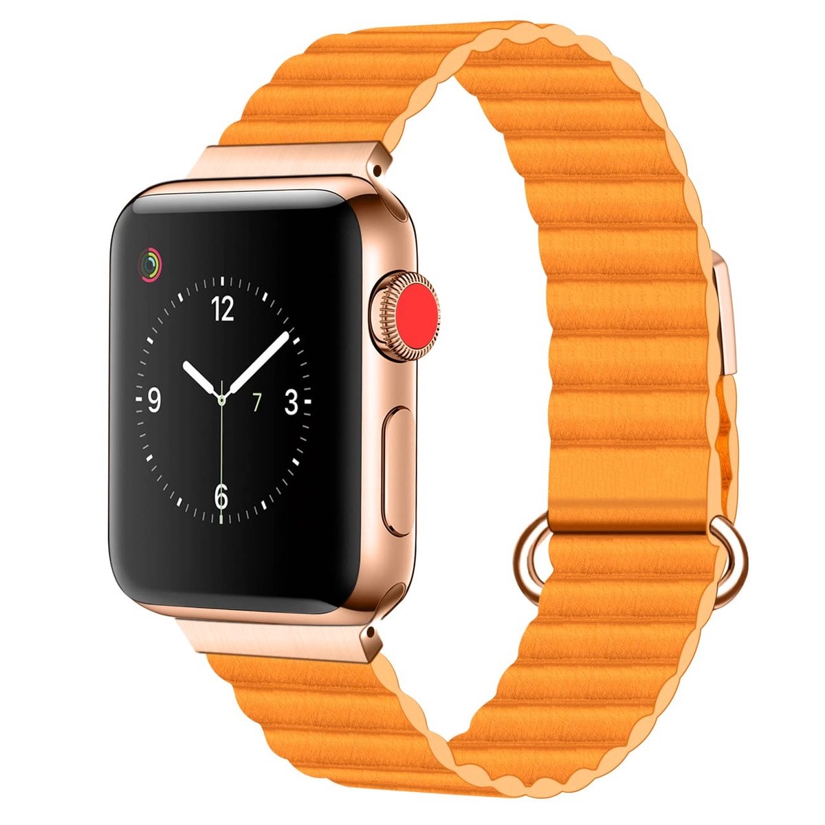 Store_9 - Leren Horlogeband - Magnetische Sluiting - Geschikt voor Apple Watch 38mm 40mm 41mm 42mm 44mm 45mm 49mm - Stijlvol en Duurzaam - Comforta...