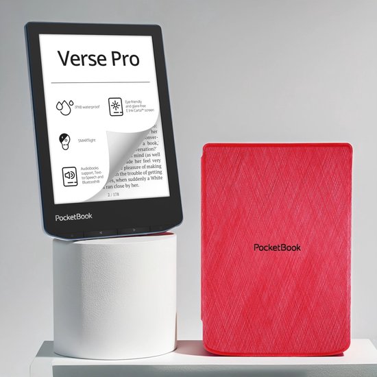 PocketBook Verse Pro Azure e-reader – Inclusief Rood Hoesj ... - cover