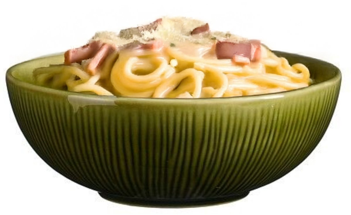 Mica Decorations Pasta bord Nusa - groen - 17 x 6 cm - keramiek - diep bord