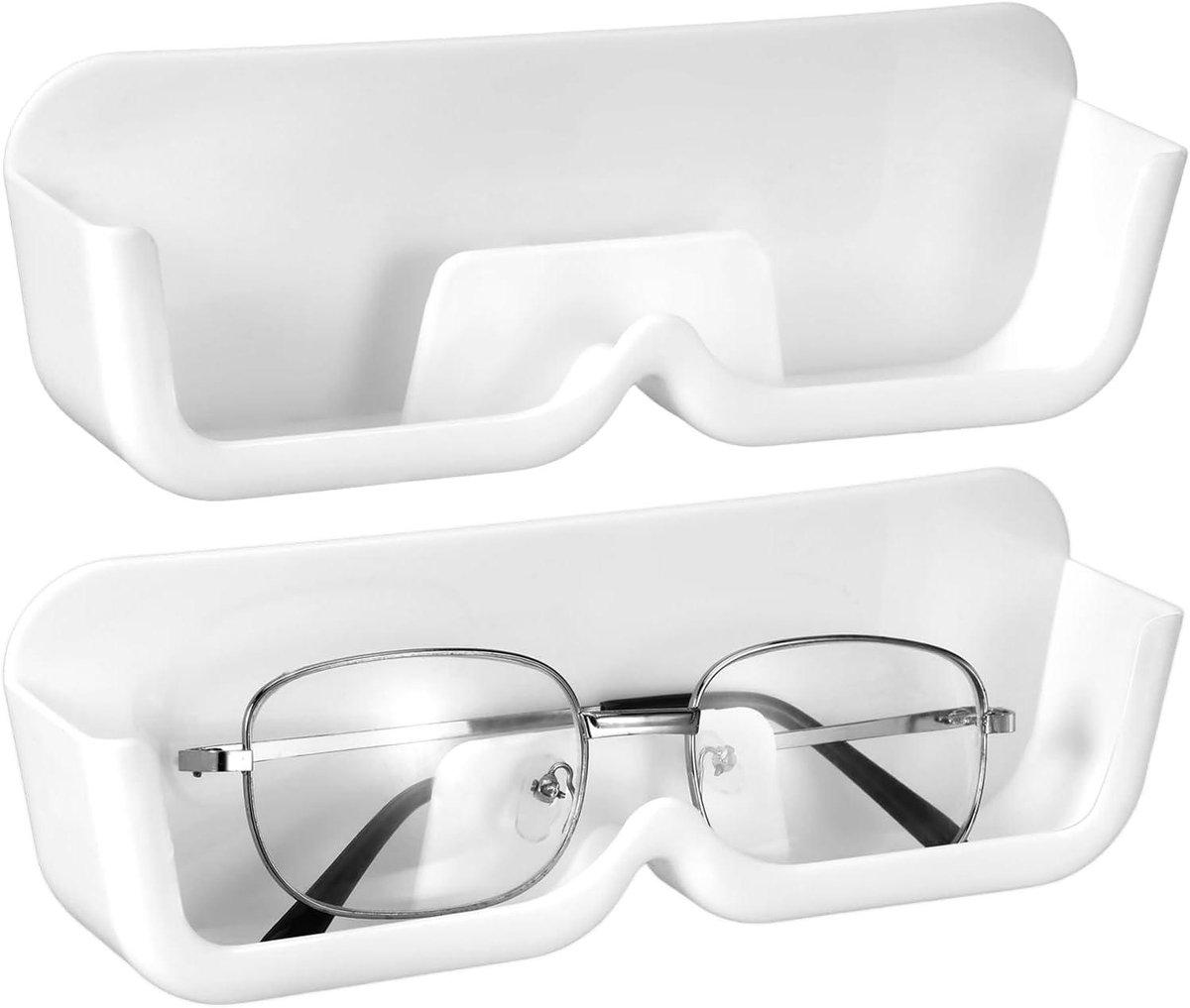 Brillenhouders - Zonnebrilhouder Organizer - Auto Interieur - Zelfklevend Ontwerp - 135 cm - Wit