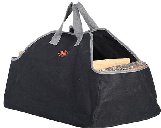 Esschert Design - Haardblokkentas zwart grijs - Haardvuur accessoires - Kunststof - Zwart van Esschert Design — afbeelding 2