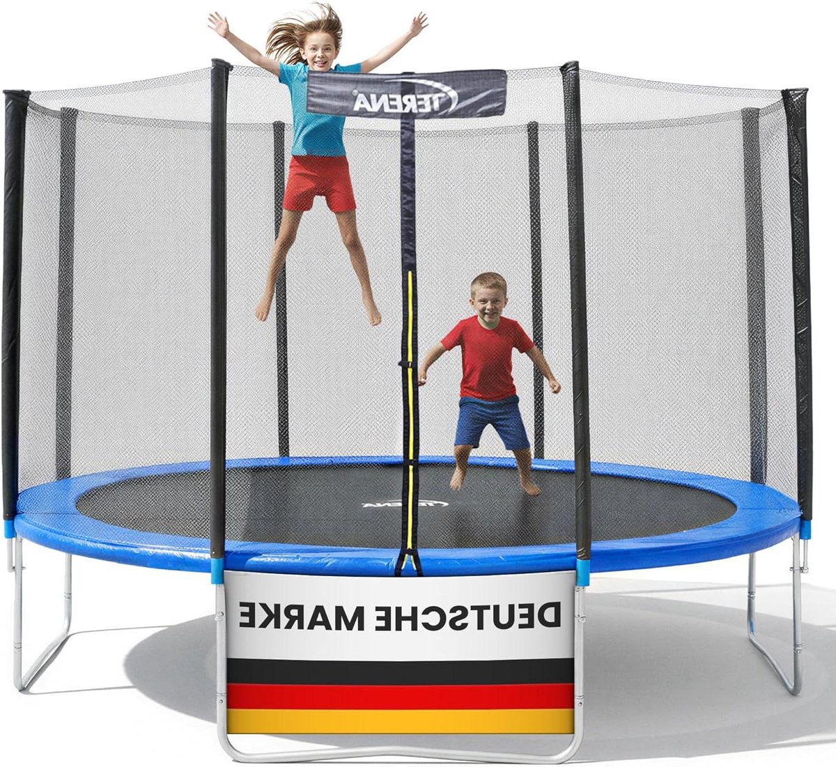 Trampoline met net - Tuin trampoline - Buiten spelen - Verhoogde veiligheid - 305 cm - Groen
