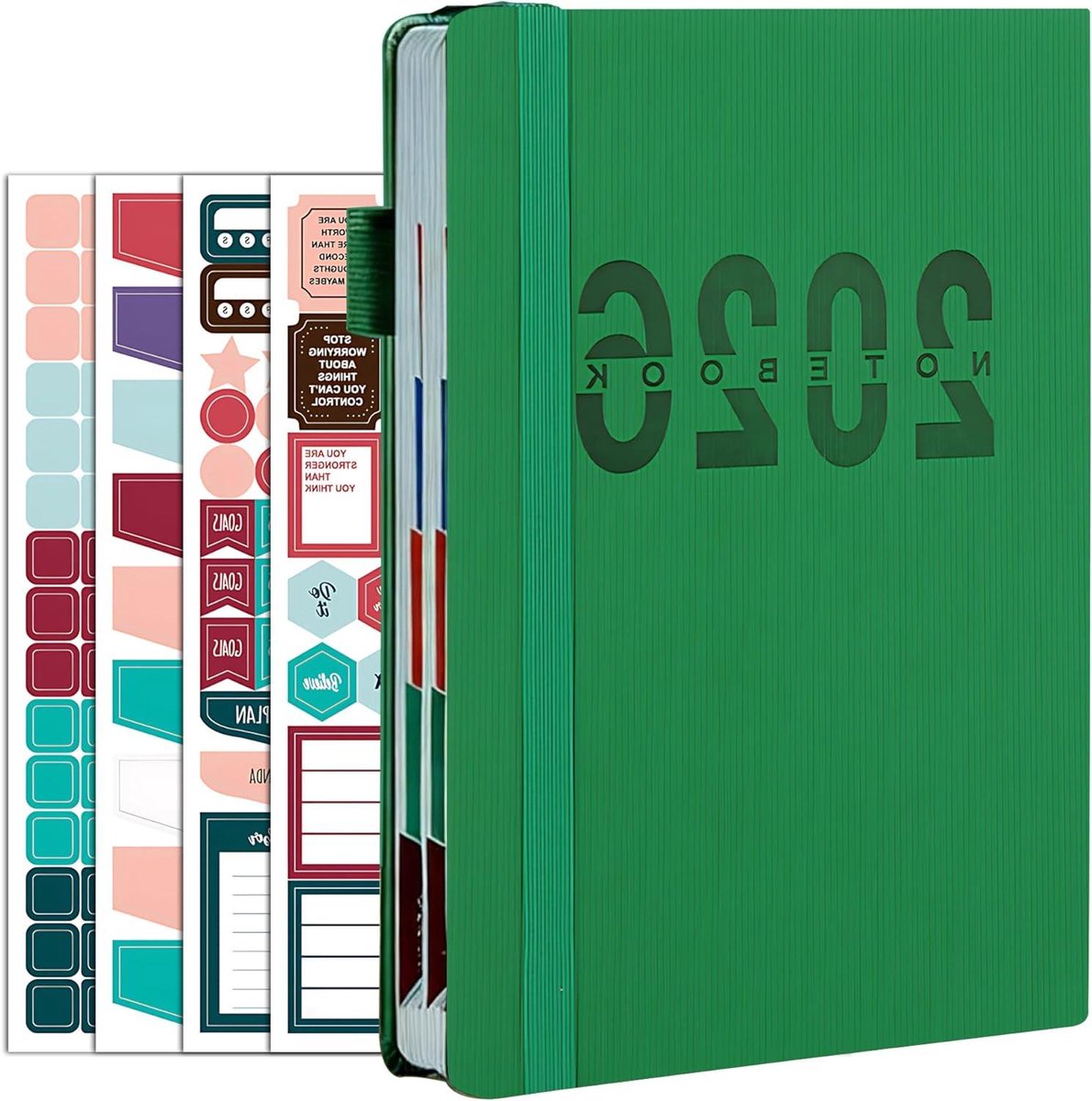 Maandkalender 2026 - Afsprakenboek Agenda - Planning Maken - Pagina Per Dag - A5 Formaat - Donkergroen