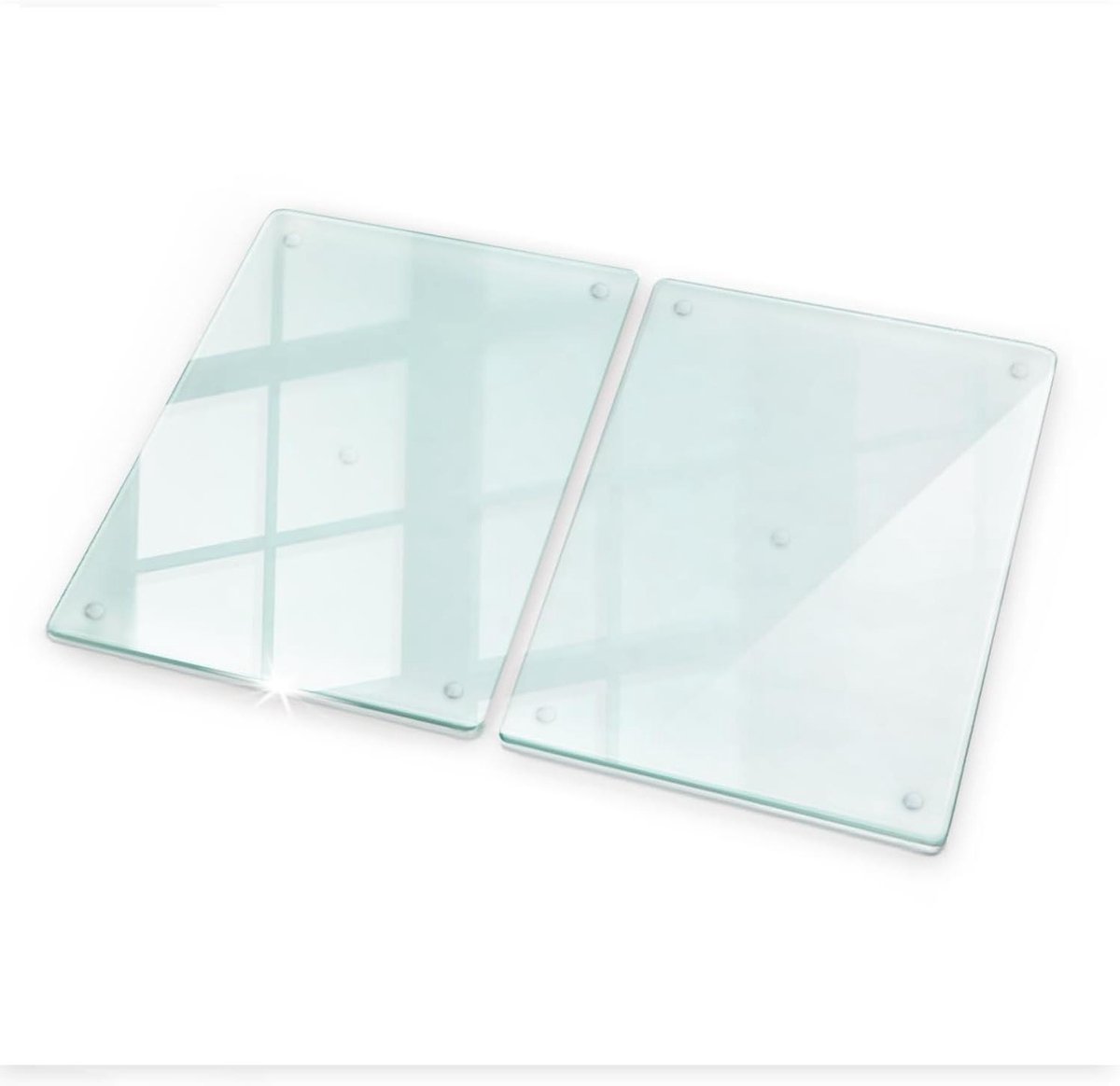 Werkbladbeschermer Glas - Snijplank Plaat - Keuken Beschermen - Hittebestendig Krasvast - 40x52 cm - Transparant