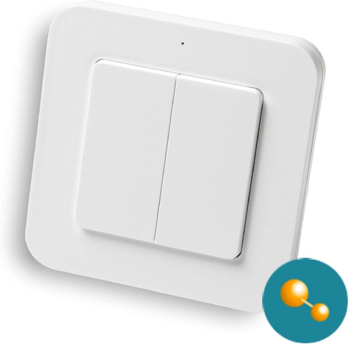 Draadloze Wandzender - Afstandsbediening - Verlichting Bediening - Twee Kanalen - 90 Gram - Wit