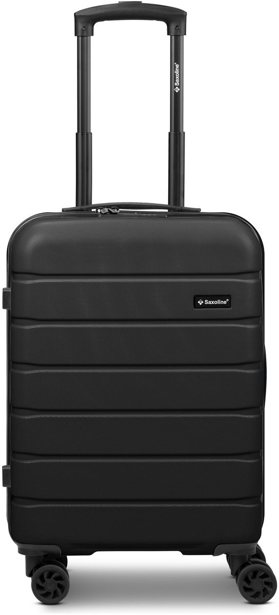 Saxoline Miami 4 wielen Cabinewagen S 53 cm - Harde bagage - TSA slot - black