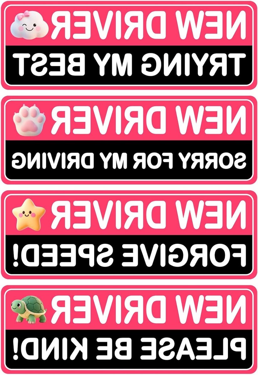 Magnetische Stickers voor Beginners, Verwijderbare Waarschuwingsstickers voor Auto's, Veiligheidsaccessoires voor Rijschool en Studenten, Houd Afstand Signaal