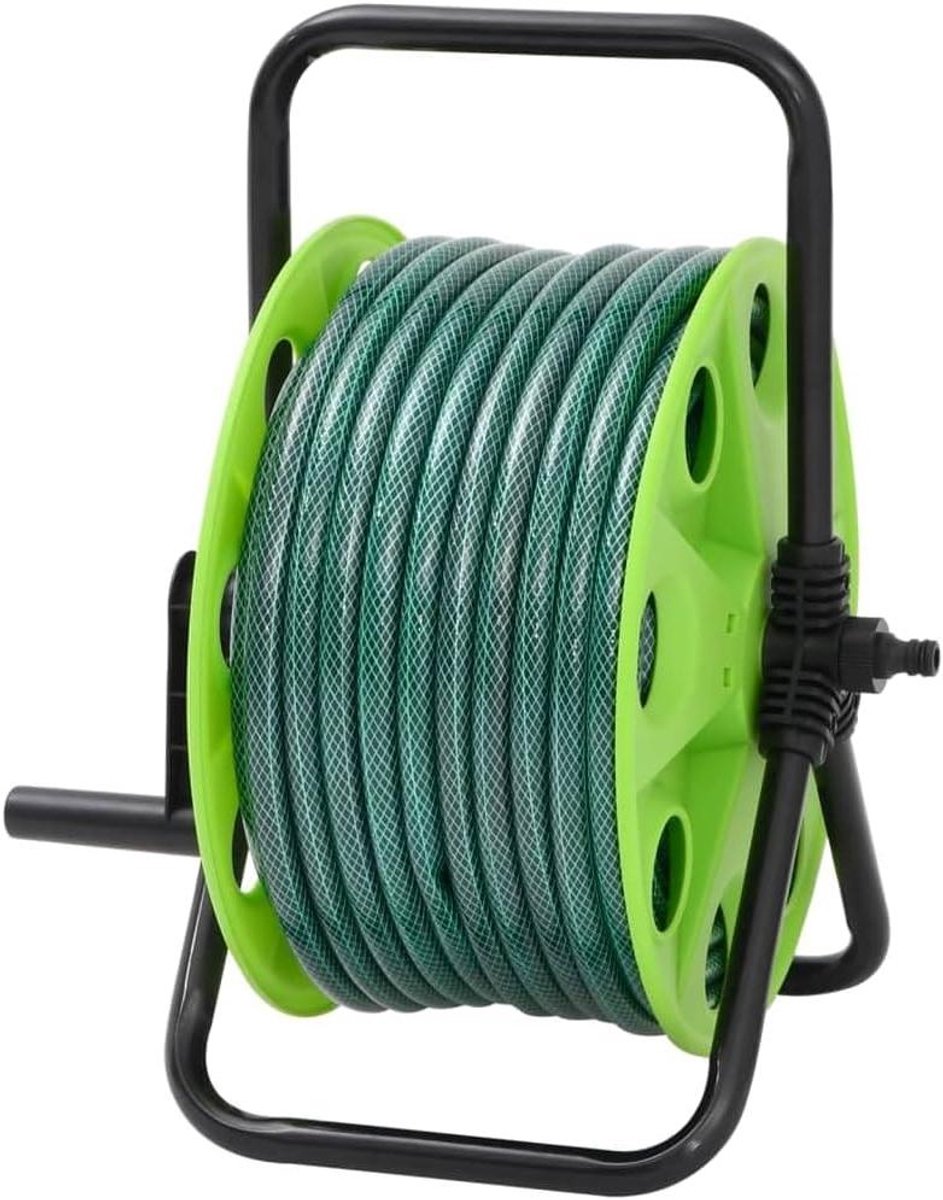 Slanghaspel - Tuinslanghouder - Tuinonderhoud - Met 30m slang - 40.5 cm - Groen