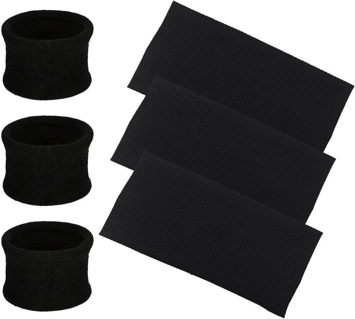 Set van 3 Elastische Haarknippen en 3 Mode Haarbanden, Perfect voor Sport en Dagelijks Gebruik, Haaraccessoires voor Elke Gelegenheid