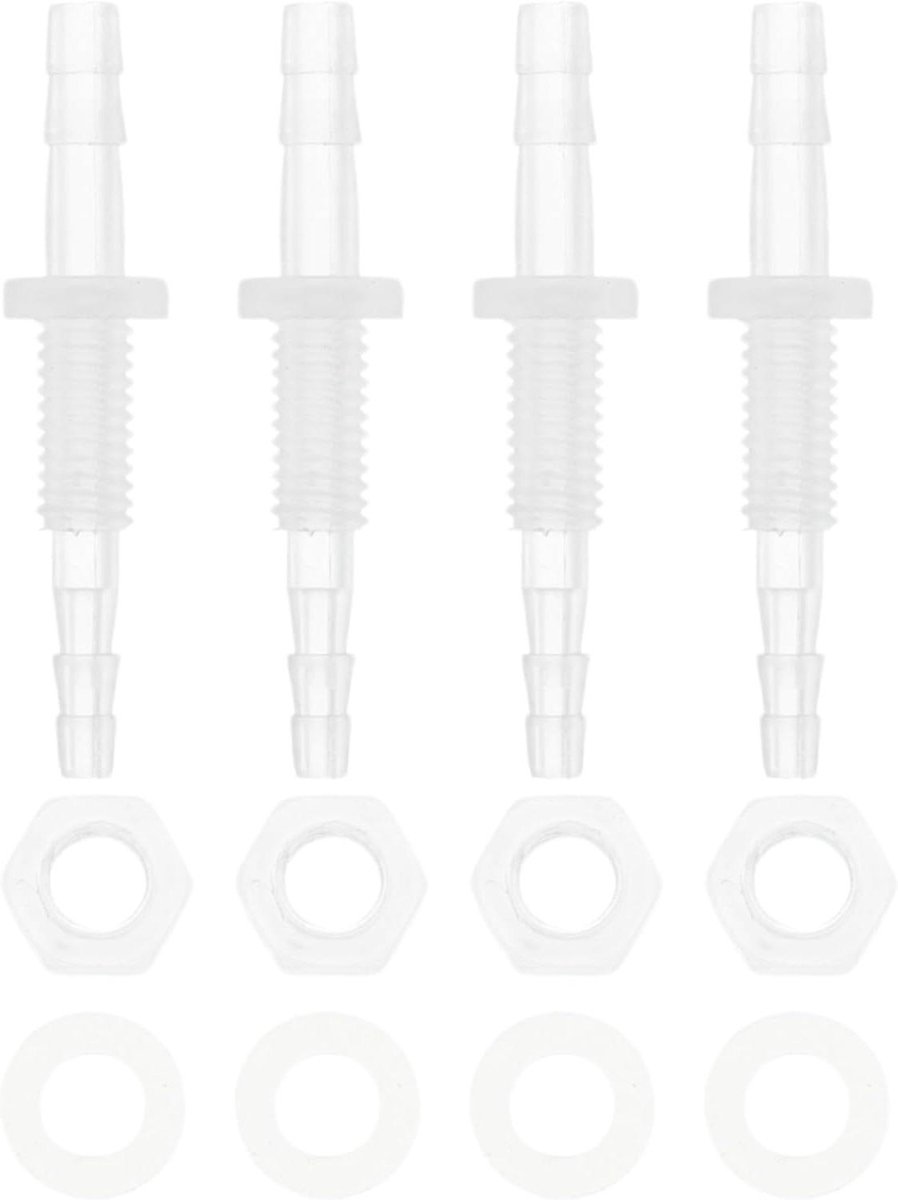 Slang Barb Fitting - Schot Koppeling - Aquarium Lucht - Lange Levensduur - 1/8" x 5/32" - Transparant