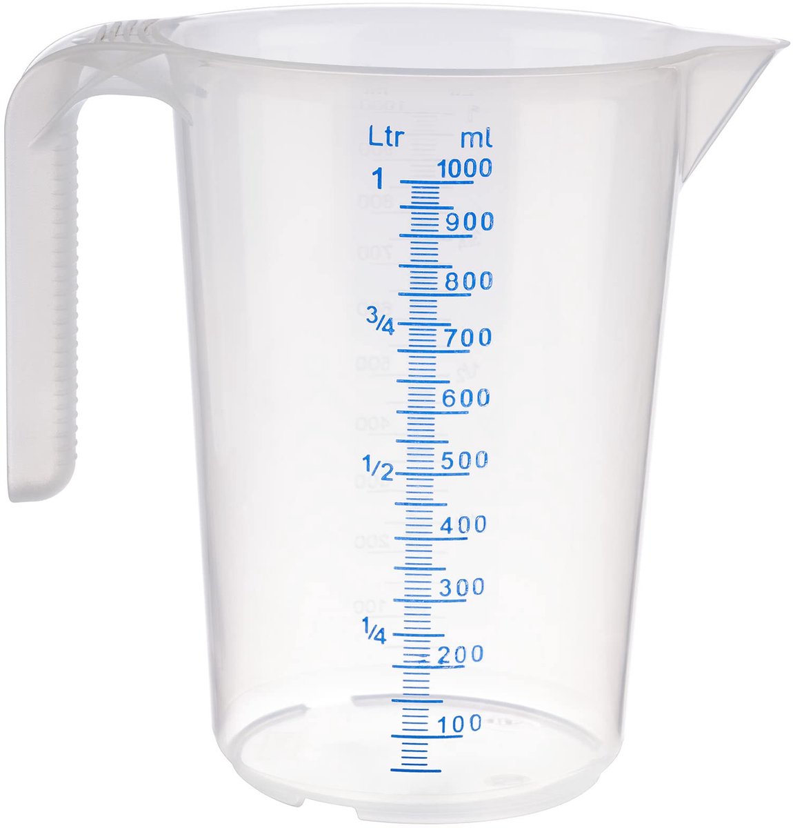 APS Maatbeker – 1 liter – transparant kunststof – vaatwasmachinebestendig