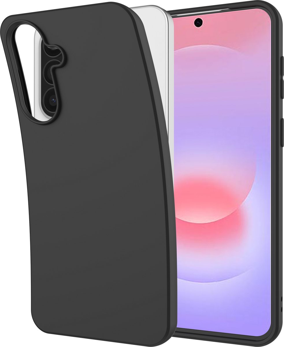 Cazy hoesje geschikt voor Samsung Galaxy A37 Hoesje Siliconen - Flexibele 100% GRS Case - Zwart