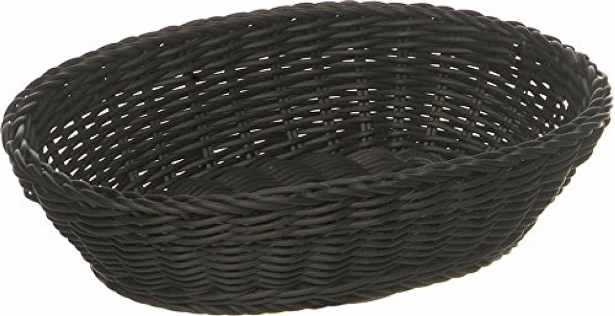 Buffetmand ovaal "profi line", 25x19xh6,5 cm, zwart, set van 2 stuks