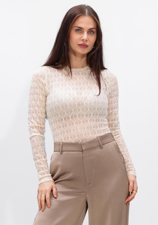 Notre-V Nv-henderien Tops & T-shirts Dames - Shirt - Ecru - Taille XXL