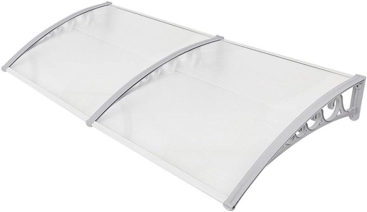 Deur Luifel - Patio Overkapping - Bescherming tegen Weer - Hoge Lichttransmissie - 76x240cm - Off-white