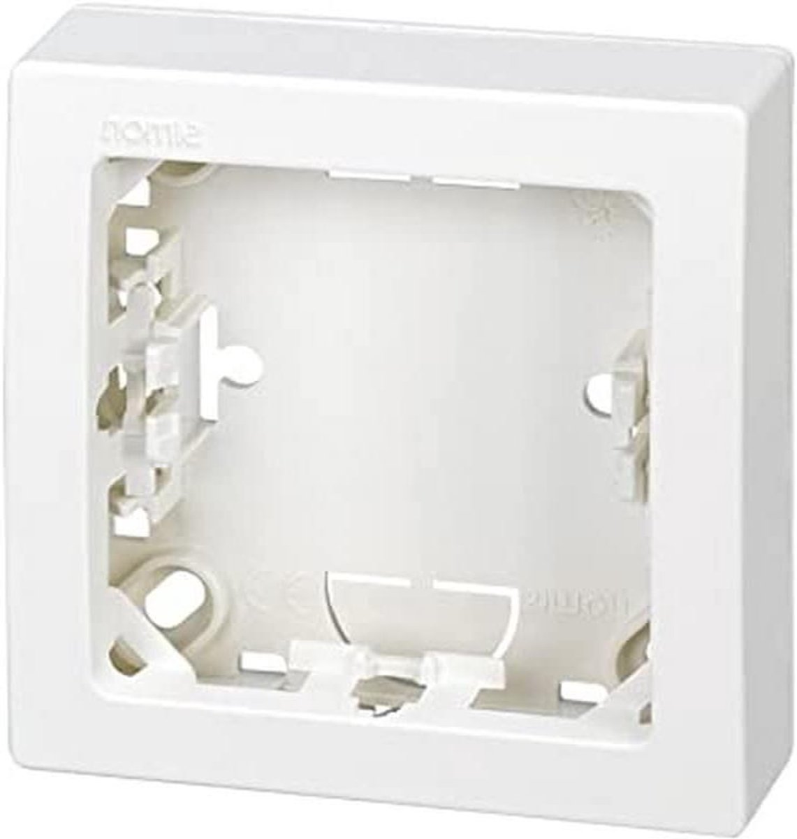Frame 1 element - Wandplaat Afdekplaat - Wandafwerking - Zacht lijndesign - 75 x 75 mm - Wit