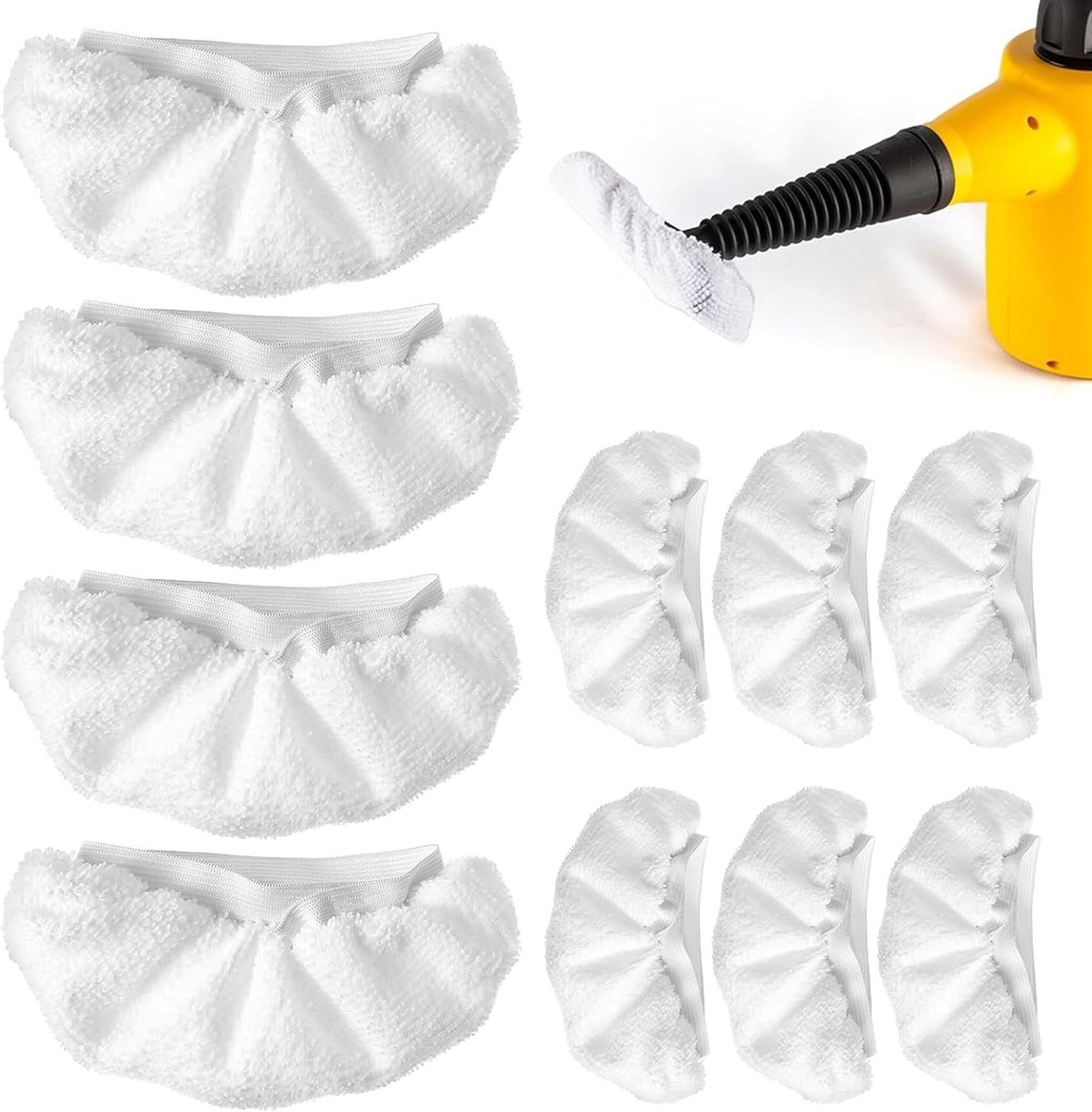 Set van 10 Universele Stoommopdoeken, Wasbare Accessoires voor Stoomreinigers, Microvezeldoeken Geschikt voor Diverse Stoomreinigers en Huishoudelijk Gebruik