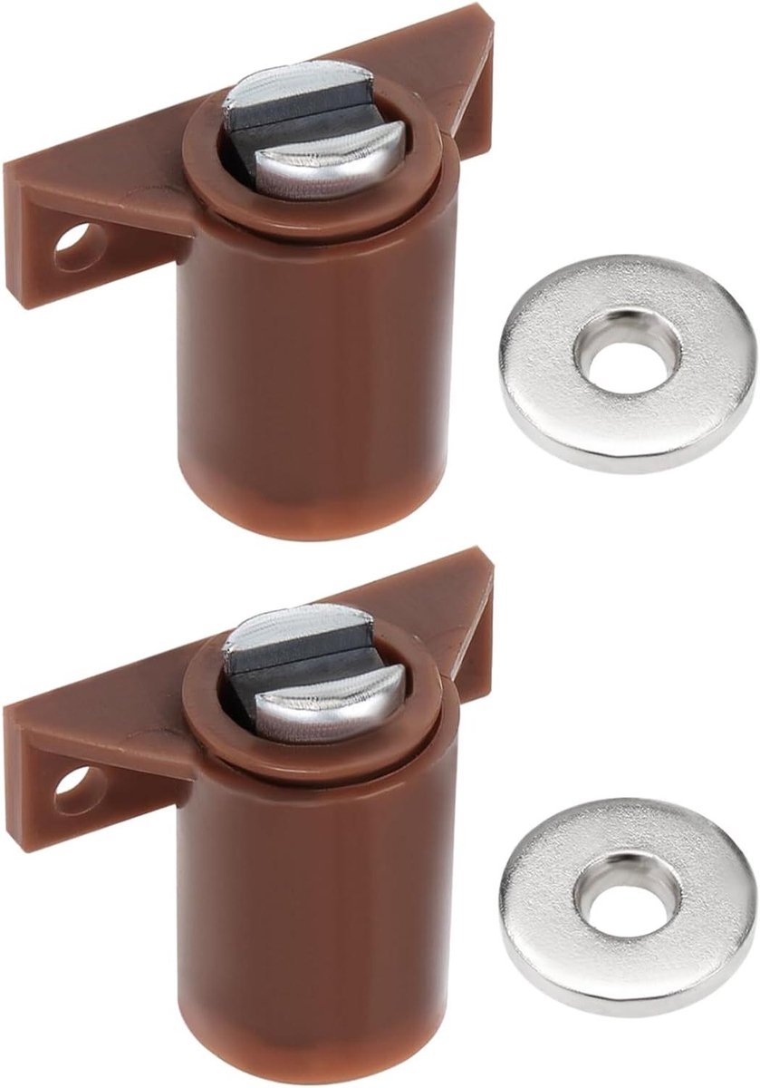 Magnetische Touch Latch - Kastsluiting Vang - Kasten Sluiten - Sterke Magneetkracht - 2 Stuks - Koffie