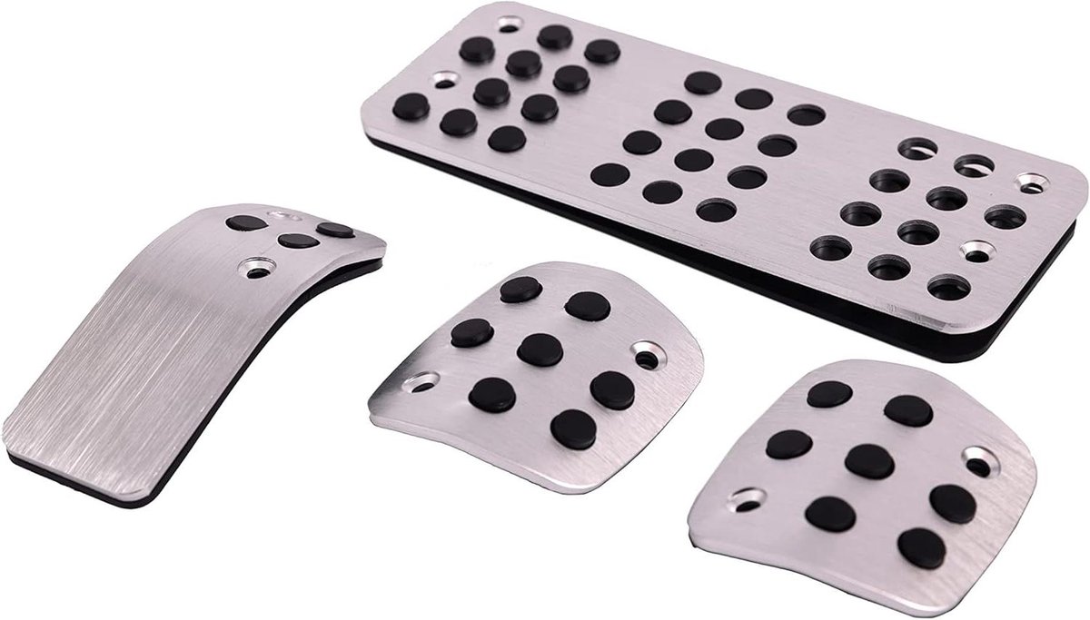 Pedaal Set - Auto Accessoires - Veiliger Rijden - Anti-slip Design - 4 Delig - Aluminium