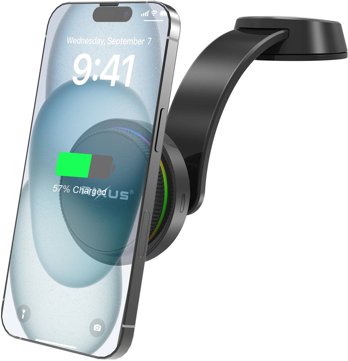 Rixus RXWC24 Ice Cooling With Wireless Charging Car Mount 25W Black