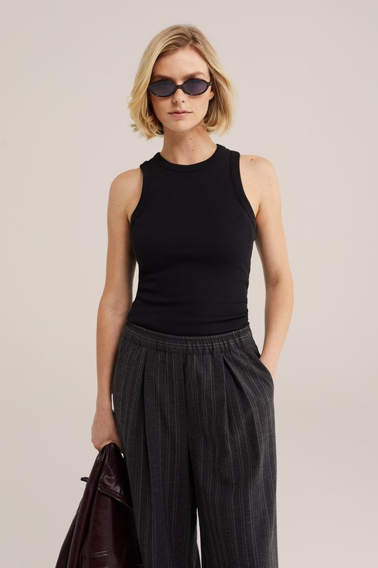 WE Fashion Débardeur femme côtelé