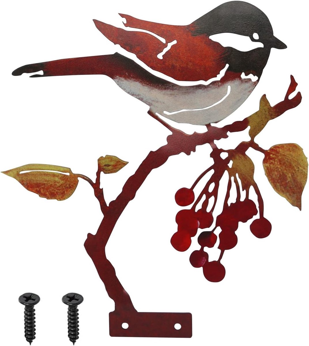 Rustige Vogel Tuindecoratie Figuren voor Buiten, Roestige Vogels voor Herfstdecoratie en Tuinbeelden bij Vijver