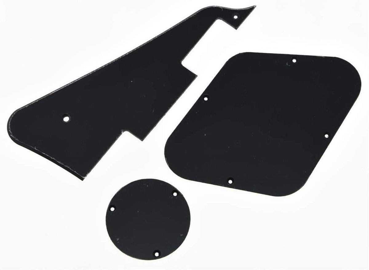 Zwarte 1 Ply LP Pickguard en Backplate Switch Plate Cavity Covers voor Gibson Les Paul Gitaren, Bescherming en Stijl