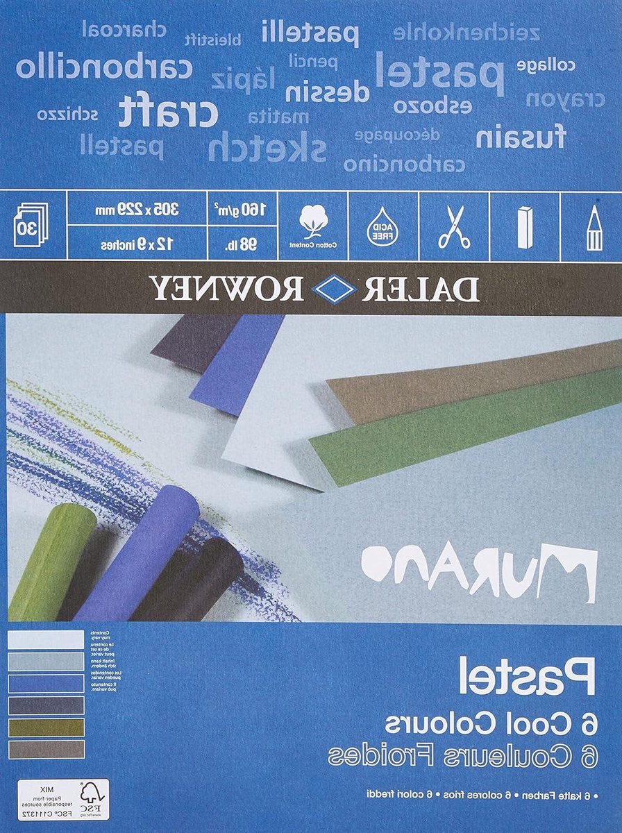 Pastel Pad - Tekenen Papier - Creatief Maken - Textuur Papier - A4 Formaat 30 Vel - Grijs