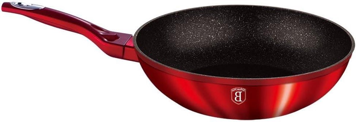 Metallic Wok - Roerbakpan - Lekker Koken - Ovenbestendig - 28 cm - Bourgondië