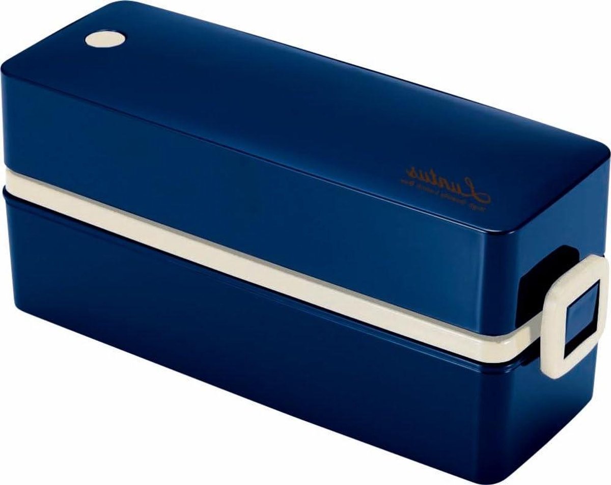 Lunchbox 2 Vakken - Voedselcontainer - Maaltijd Meenemen - Lekvrij Ontwerp - 600 ml - Blauw