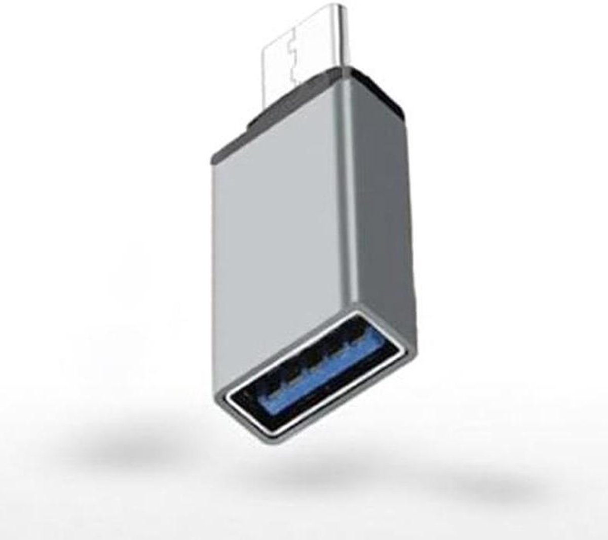 USB OTG Adapter - Type C naar A - Gegevens Overzetten - Snelle Overdracht - 32x15x7 mm - Zilver