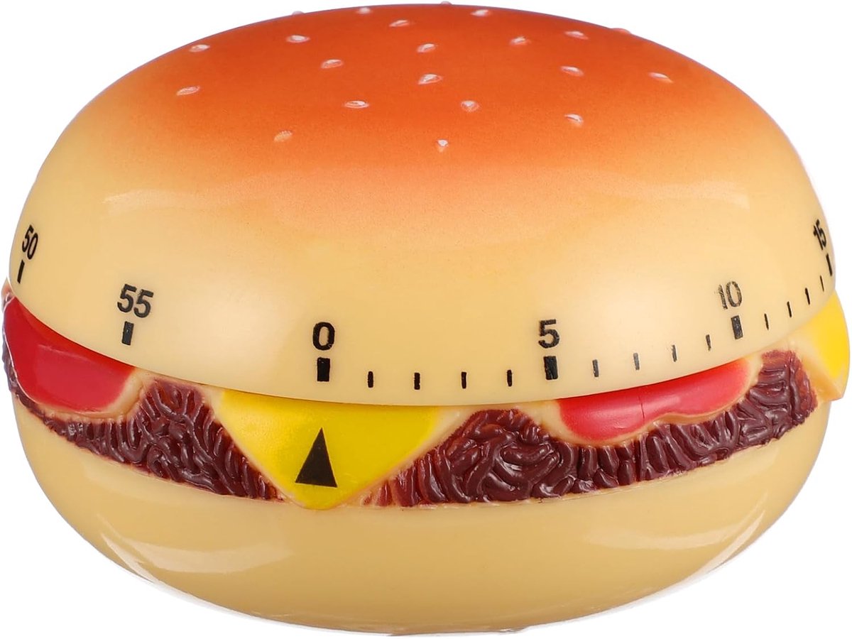 1 stuk Grappige hamburger eierwekker - 60 minuten keukentimer tijger design
