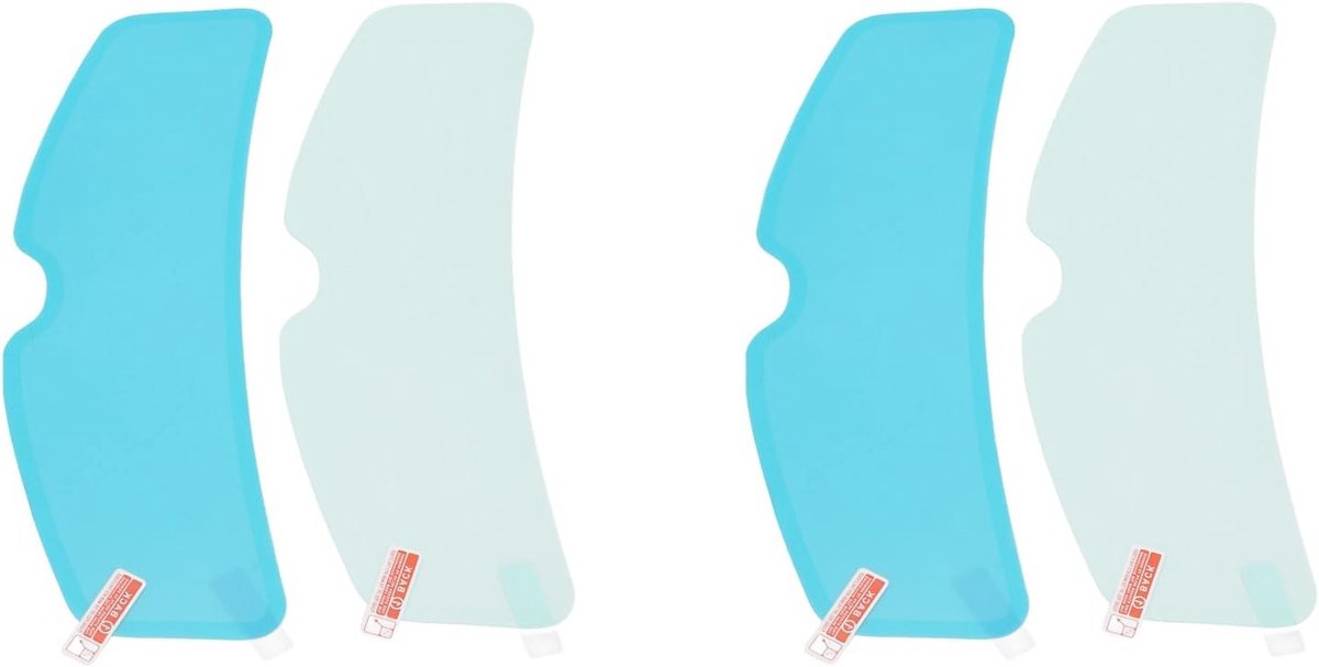 Set van 2 Regenbestendige Anti-Fog Visor Folies voor Motorhelmen - 24.5 cm, Hoge Transparantie, Universele Geschiktheid