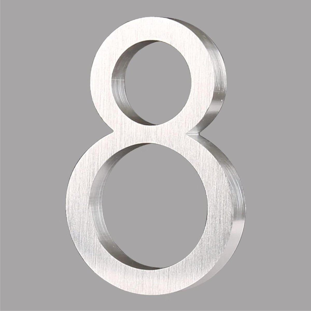 Huisnummer - Adrescijfer - Huis identificatie - Zwevend effect - 6 inch - Zilver