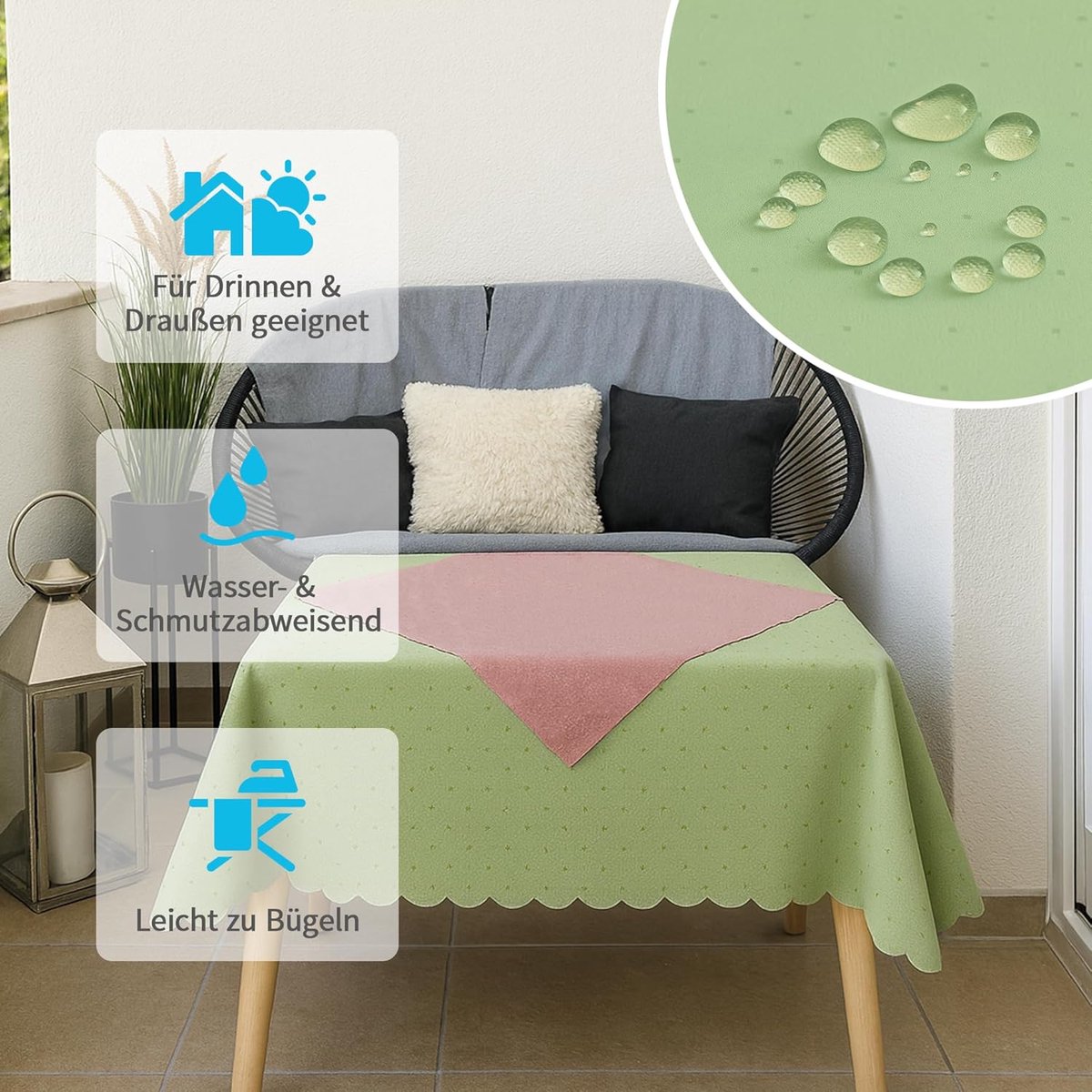Tafelkleed - Keukentextiel - Eettafel Decoratie - Jacquard Weefsel - 90x90 cm - Geel