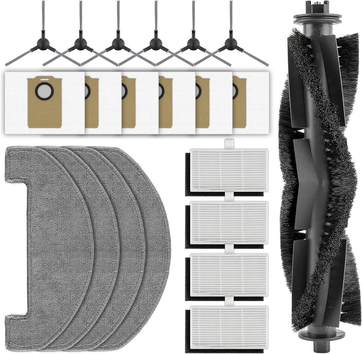 Robotstofzuiger Accessoireset - Onderdelen Kit - Stofzuiger Onderhoud - Perfecte Compatibiliteit - 21 Delen - Wit