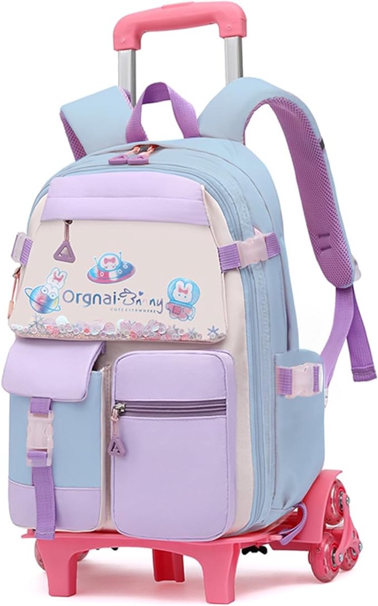 Travel Rugzak - Kinder rugzak - Rugzak Meisjes - Waterafstotend rugzak - Schooltas - Inclusief laptoptas - Rugzaktrolley - Voor School & Dagje Uit- Cadeaus voor meisjes