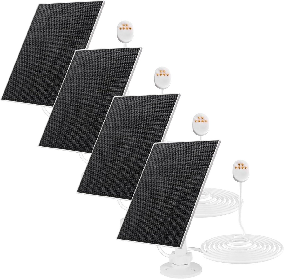 Zonnepaneel Camera Oplader - Solar Charger - Camera Voeden - IP65 Waterdicht - 4 Meter Kabel - Zwart