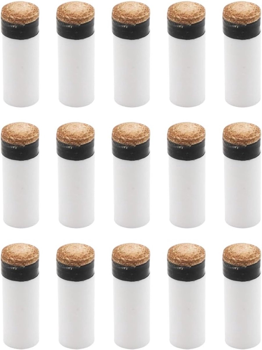 Set van 15 Billiard Kegels met Vervangbare Tips - Billiard Accessoires en Onderdelen voor Spelers
