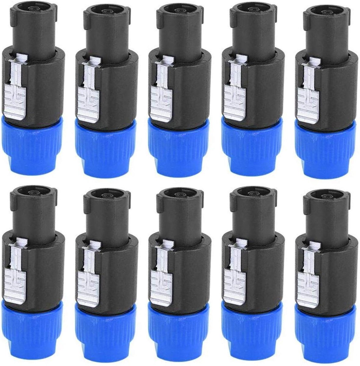 Luidspreker Connector - Audio Plug - Geluid Verbinding - Waterdicht Ontwerp - 10 Stuks - Blauw