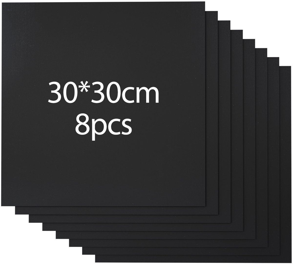 Creatorally 8 stuks Plaat - zwart Multiplex Zonder Verf - Multiplex Platen - 3mm - 30x30cm - Perfect voor Pyrografie Lasersnijden CNC Fretwerk Rolzaag Freeswerk - Modelbouw Laser Snijden Graveren
