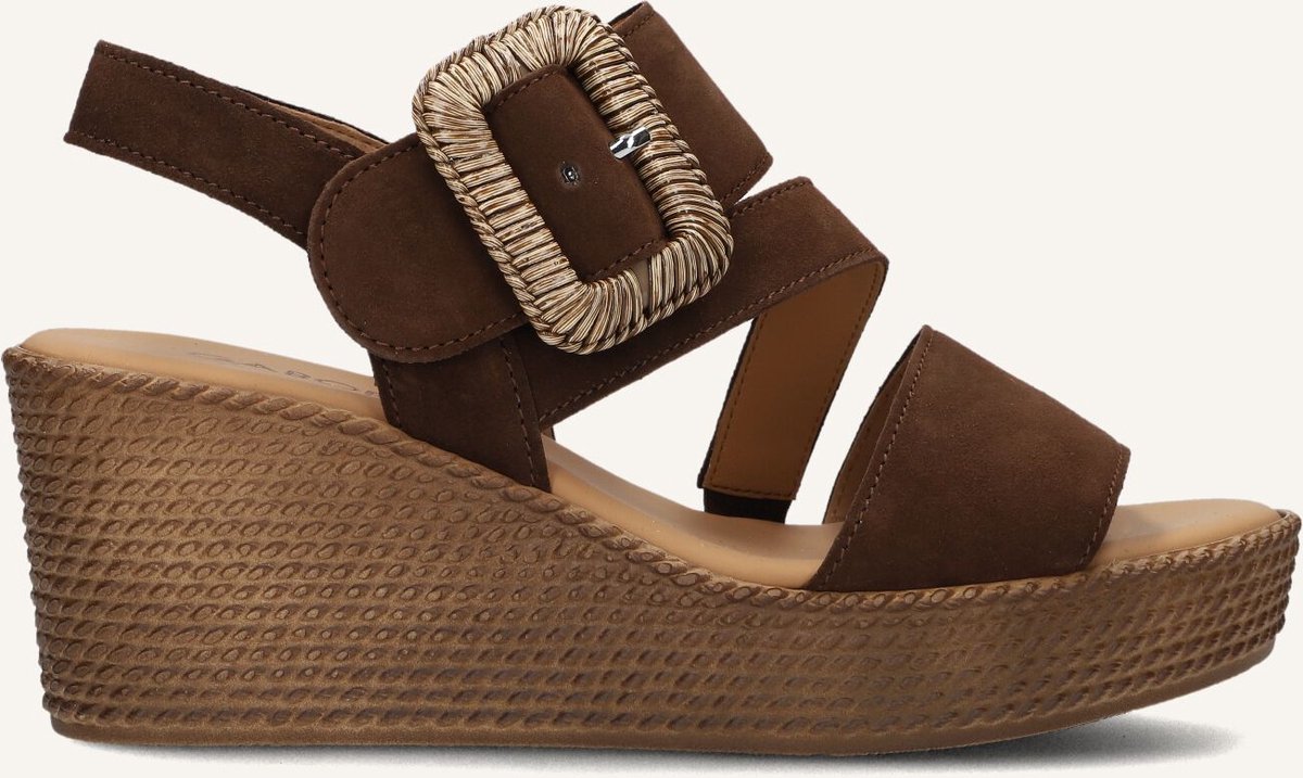 Gabor 771 Sandalen Met Sleehak Dames Bruin