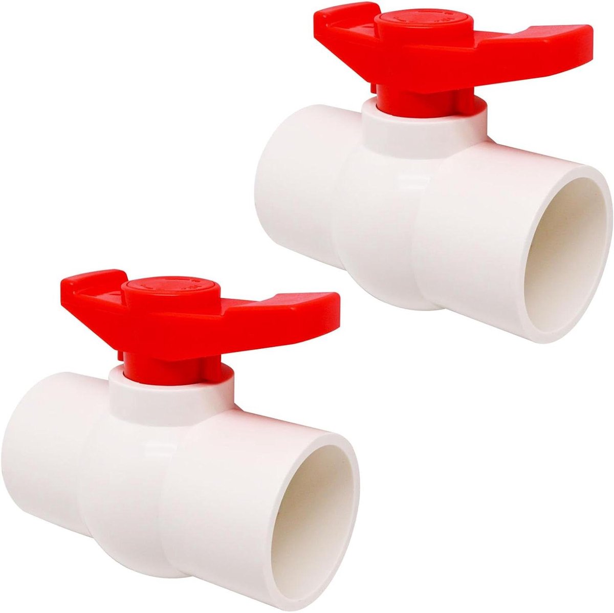 PVC Kogelkraan - Afsluitventiel Water - Leidingwater Regelen - Easy-Turn Handvat - 1-1/2 Inch - Wit